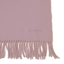 HERMES Large stole, lap blanket, embroidery, 100% cashmere, light purple