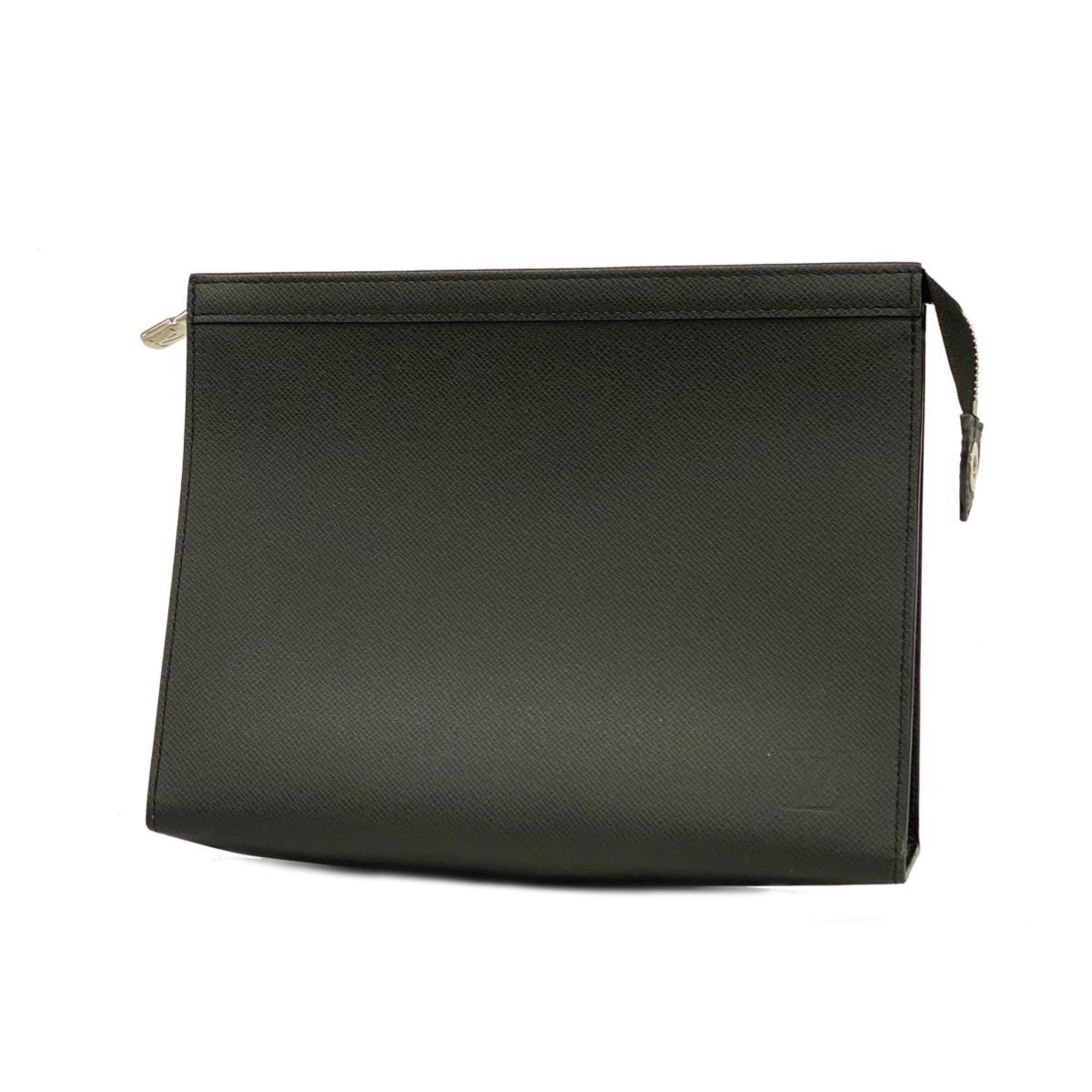 Louis Vuitton Clutch Bag Taiga Pochette Voyage MM M30547 Noir Men's