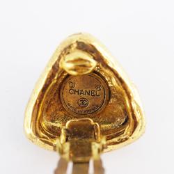 Chanel Earrings Coco Mark Triangle GP Plated Gold Women's