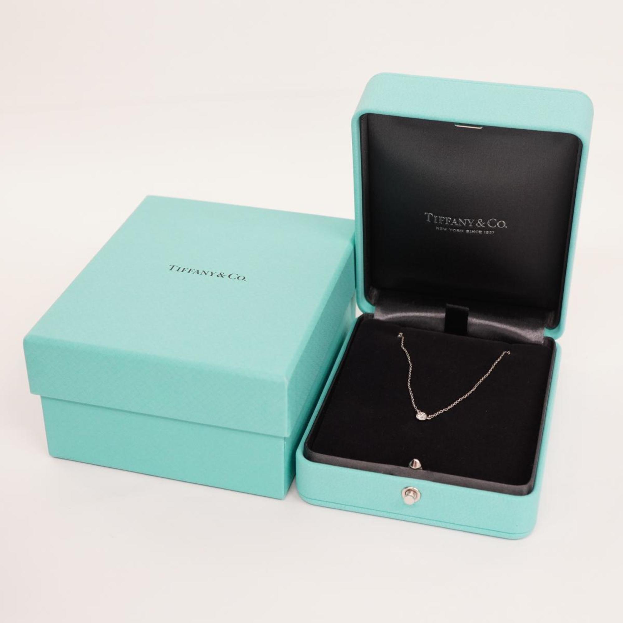 Tiffany Necklace by the Yard 1PD Diamond Pt950 Platinum Women's