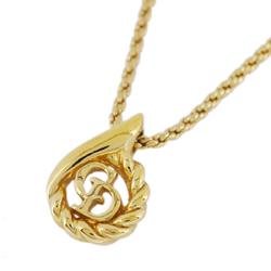 Christian Dior Necklace CD GP Plated Gold Women's