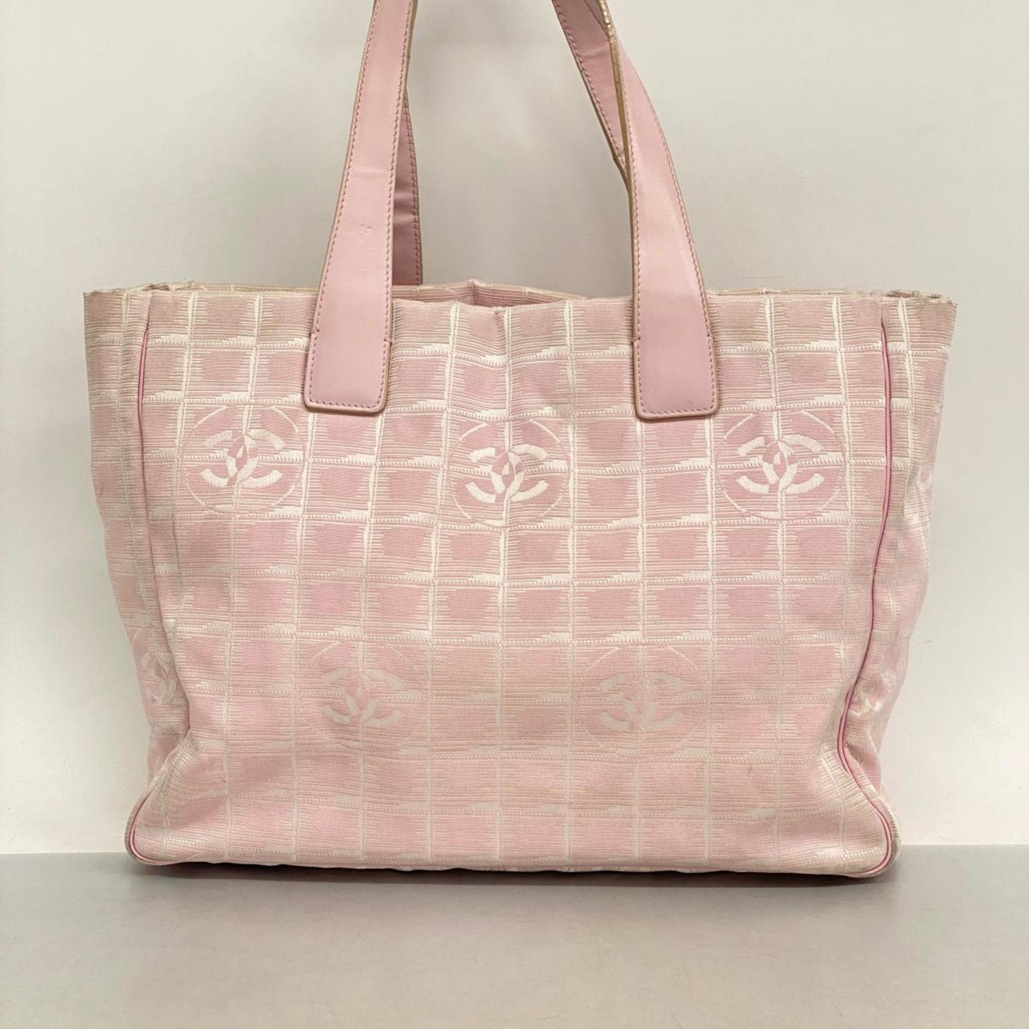 Chanel Tote Bag New Travel Nylon Pink Women's