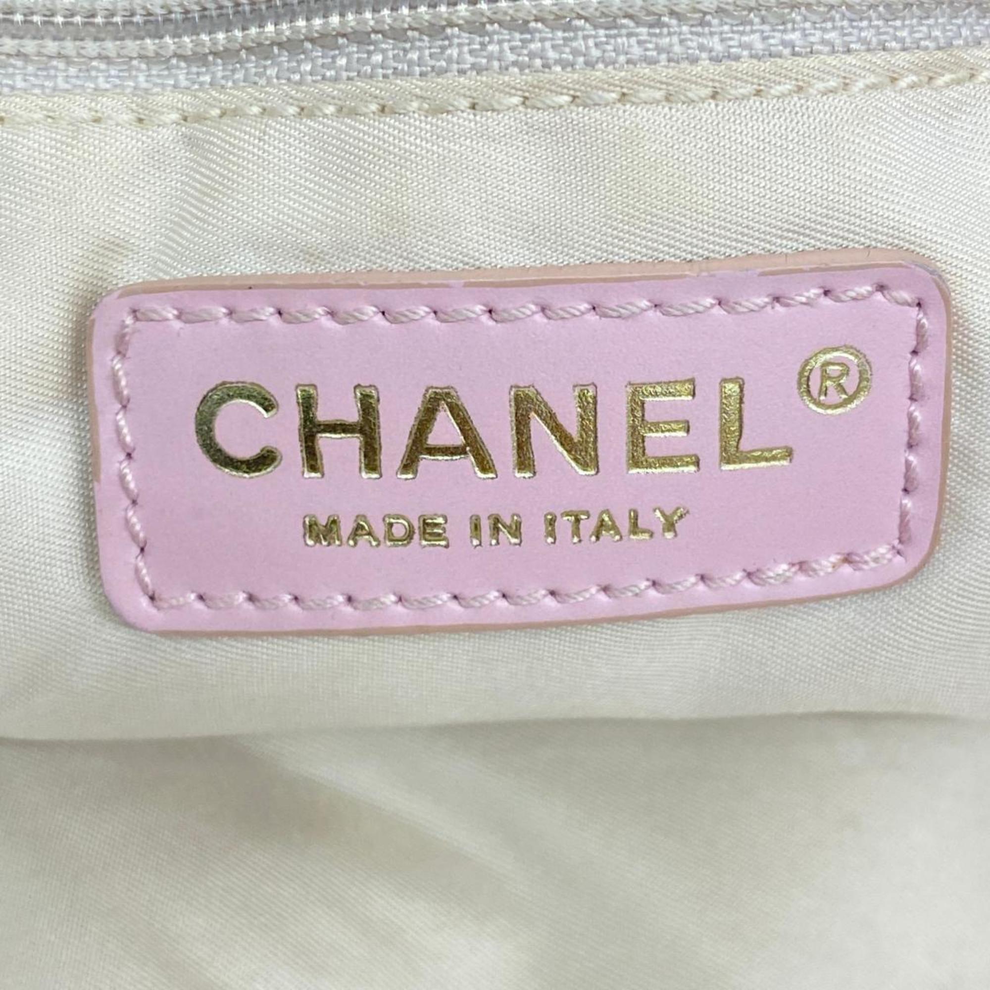 Chanel Tote Bag New Travel Nylon Pink Women's