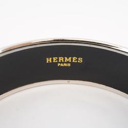 Hermes Bangle, GM enamel, metal, cloisonné, silver, blue, for women