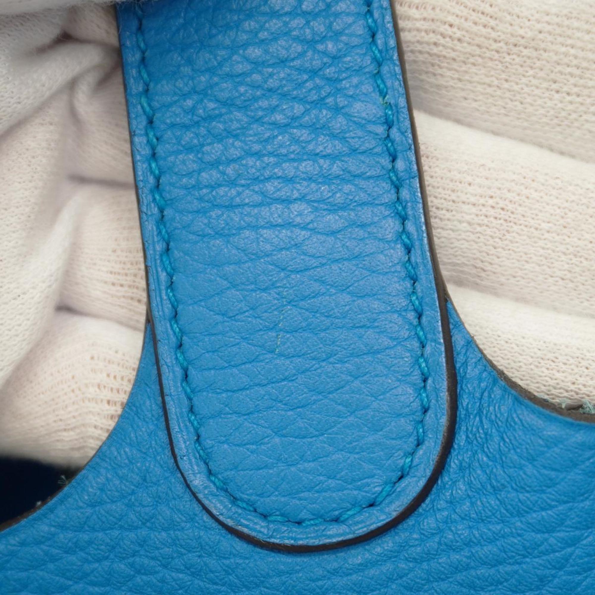 Hermes handbag Picotin Lock MM X stamp Taurillon Clemence Blue Zanzibar for women