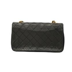 Chanel Shoulder Bag Matelasse Chain Lambskin Black Women's