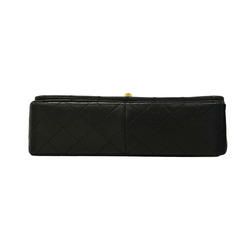 Chanel Shoulder Bag Matelasse Chain Lambskin Black Women's