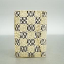 Louis Vuitton Business Card Holder Damier Azur Organizer de Poche N61727 White Men's Women's