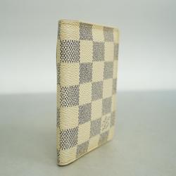 Louis Vuitton Business Card Holder Damier Azur Organizer de Poche N61727 White Men's Women's