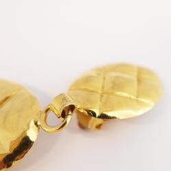 Chanel Earrings Matelasse Oval GP Plated Gold Women's