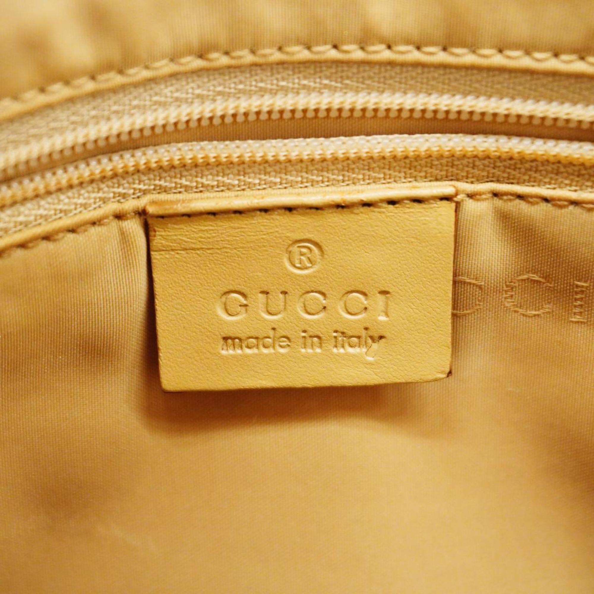 Gucci Handbag Bamboo 002 1016 Leather Beige Women's