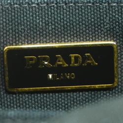 Prada Tote Bag Canapa Canvas Black Women's