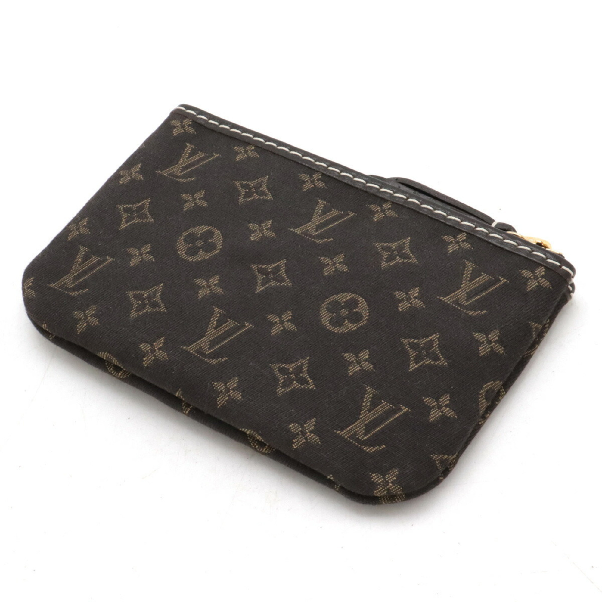 LOUIS VUITTON Louis Vuitton Monogram Idylle Pochette Cle Coin Case, Purse, Fuzan, Brown, M62994