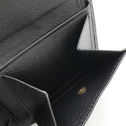 LOUIS VUITTON Louis Vuitton Epi Porte-Bie Carte Credit Monet Bi-fold Wallet Leather Noir Black M63542