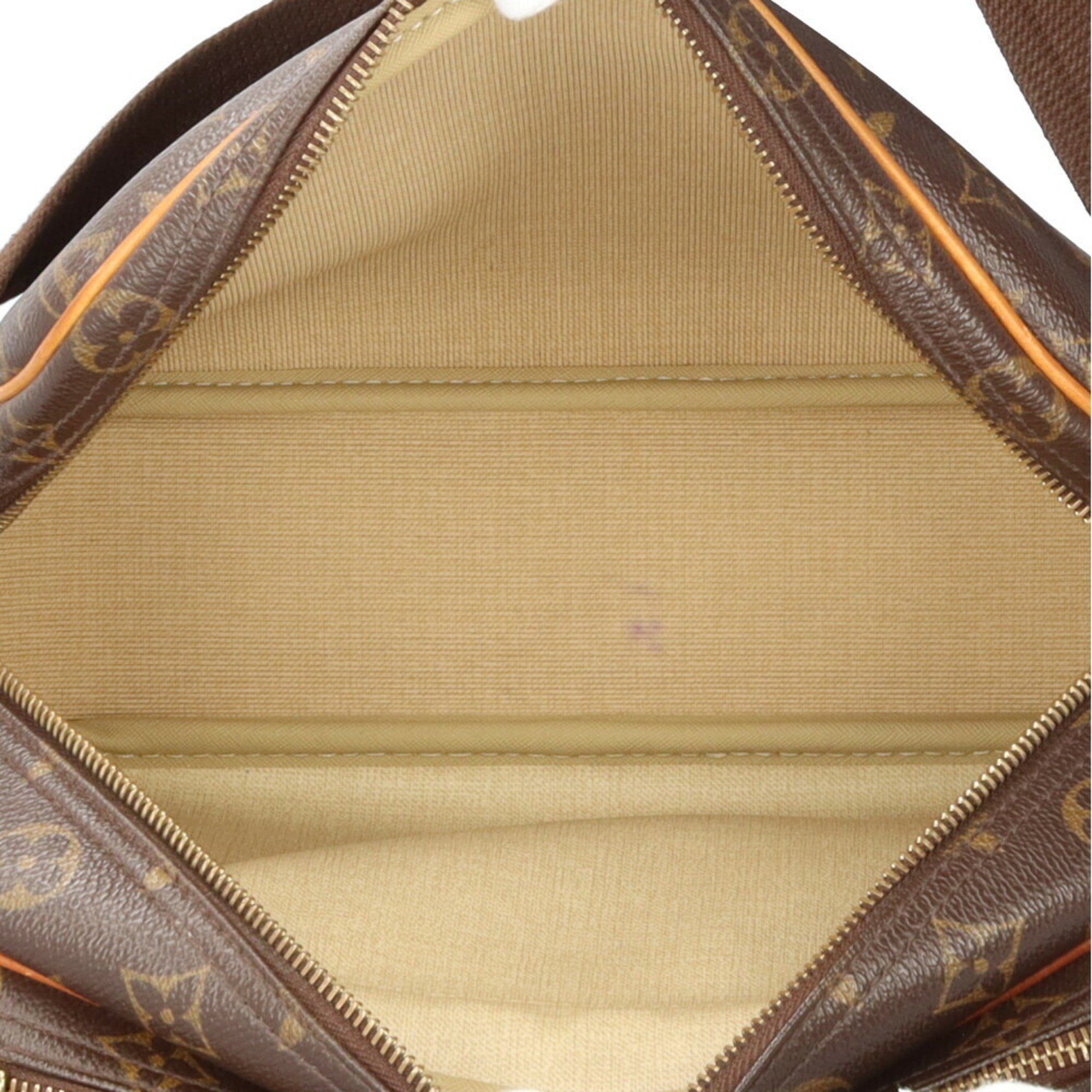 Louis Vuitton Reporter PM Monogram Shoulder Bag Canvas M45254 Brown Women's LOUIS VUITTON