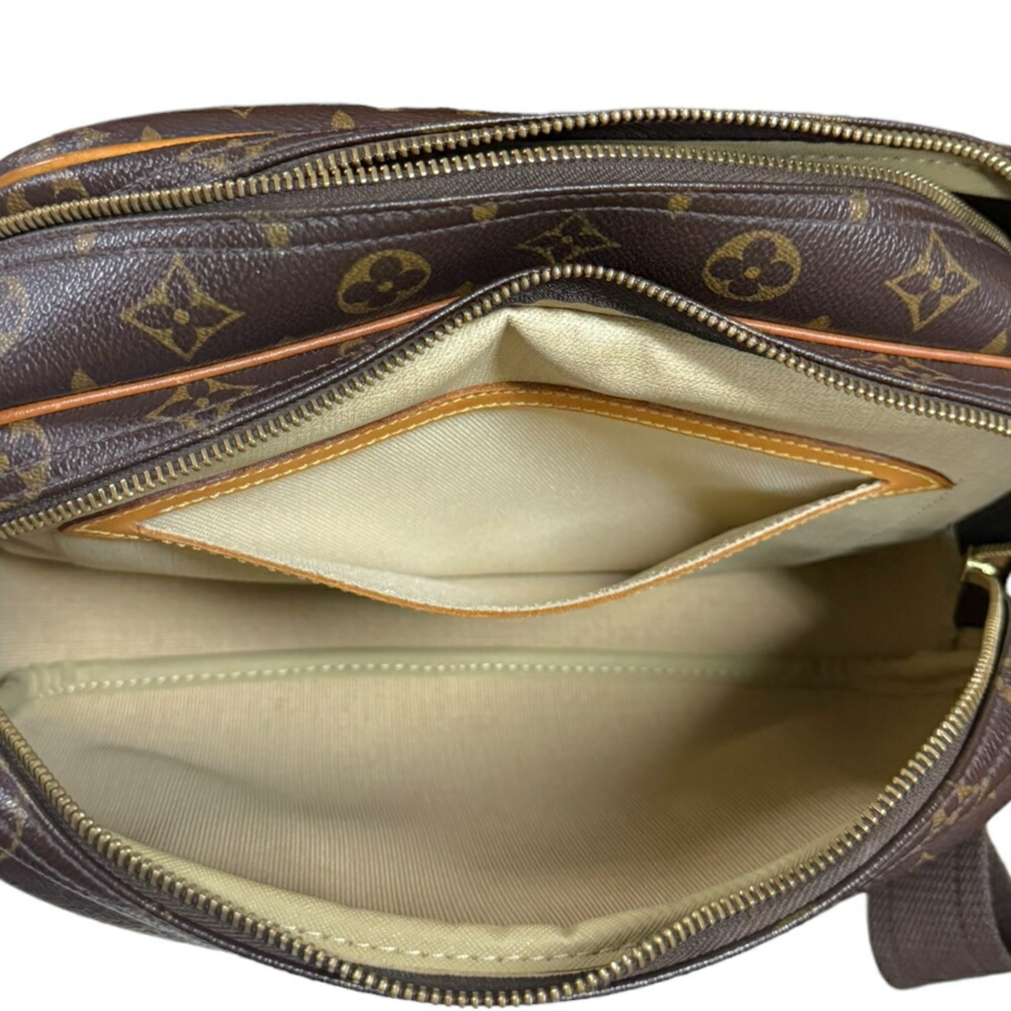 Louis Vuitton Reporter PM Monogram Shoulder Bag Canvas M45254 Brown Women's LOUIS VUITTON