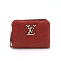 LOUIS VUITTON Louis Vuitton New Wave Zip Compact Wallet Bi-fold Leather Rouge Red M52613