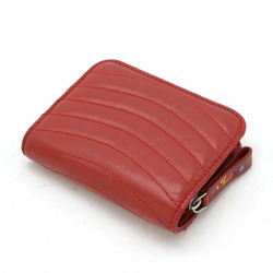 LOUIS VUITTON Louis Vuitton New Wave Zip Compact Wallet Bi-fold Leather Rouge Red M52613