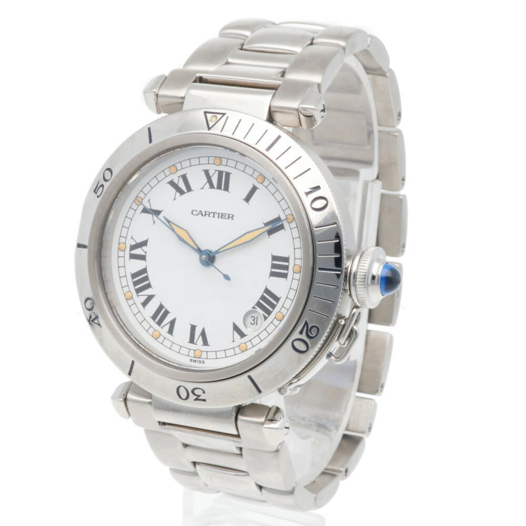 Cartier Pasha Watch, Stainless Steel W31005H3, Automatic, Men's, CARTIER, Overhauled