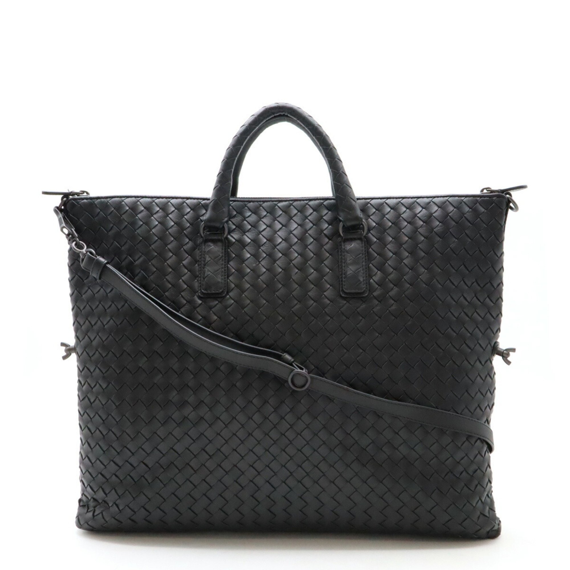 BOTTEGA VENETA Bottega Veneta Intrecciato Convertible Tote Bag Shoulder Leather Black 354216