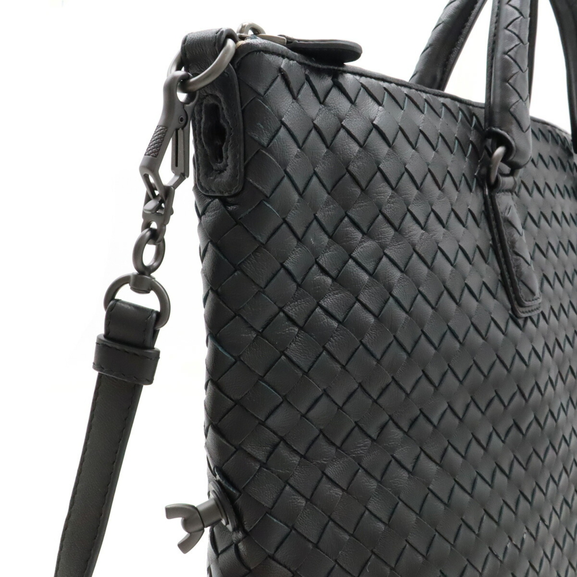 BOTTEGA VENETA Bottega Veneta Intrecciato Convertible Tote Bag Shoulder Leather Black 354216