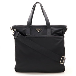 PRADA Prada Tote Bag Shoulder Nylon Leather NERO Black 2VG033