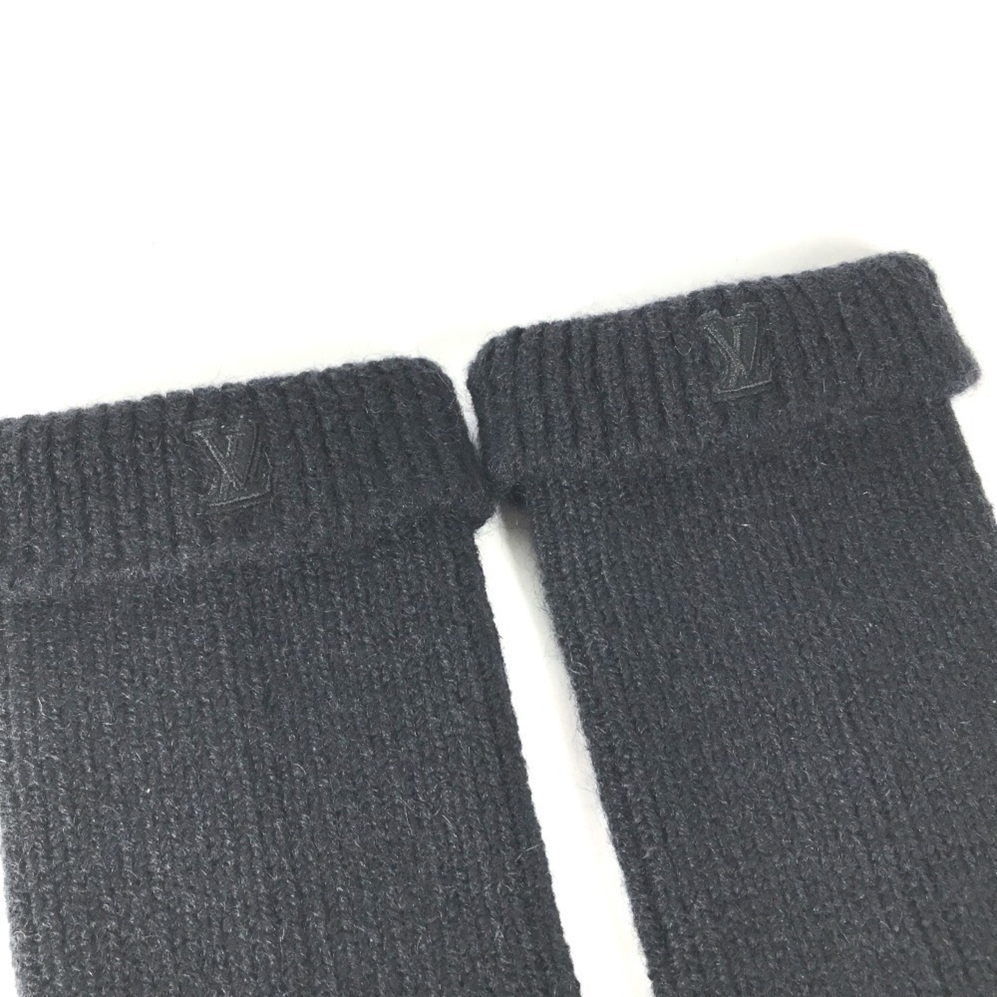 LOUIS VUITTON Louis Vuitton Leg Warmers LV Accessories Wool Women's Black