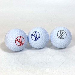 LOUIS VUITTON Louis Vuitton Golf Balls 3 & Tees 4 Set Sports Resin Men's White