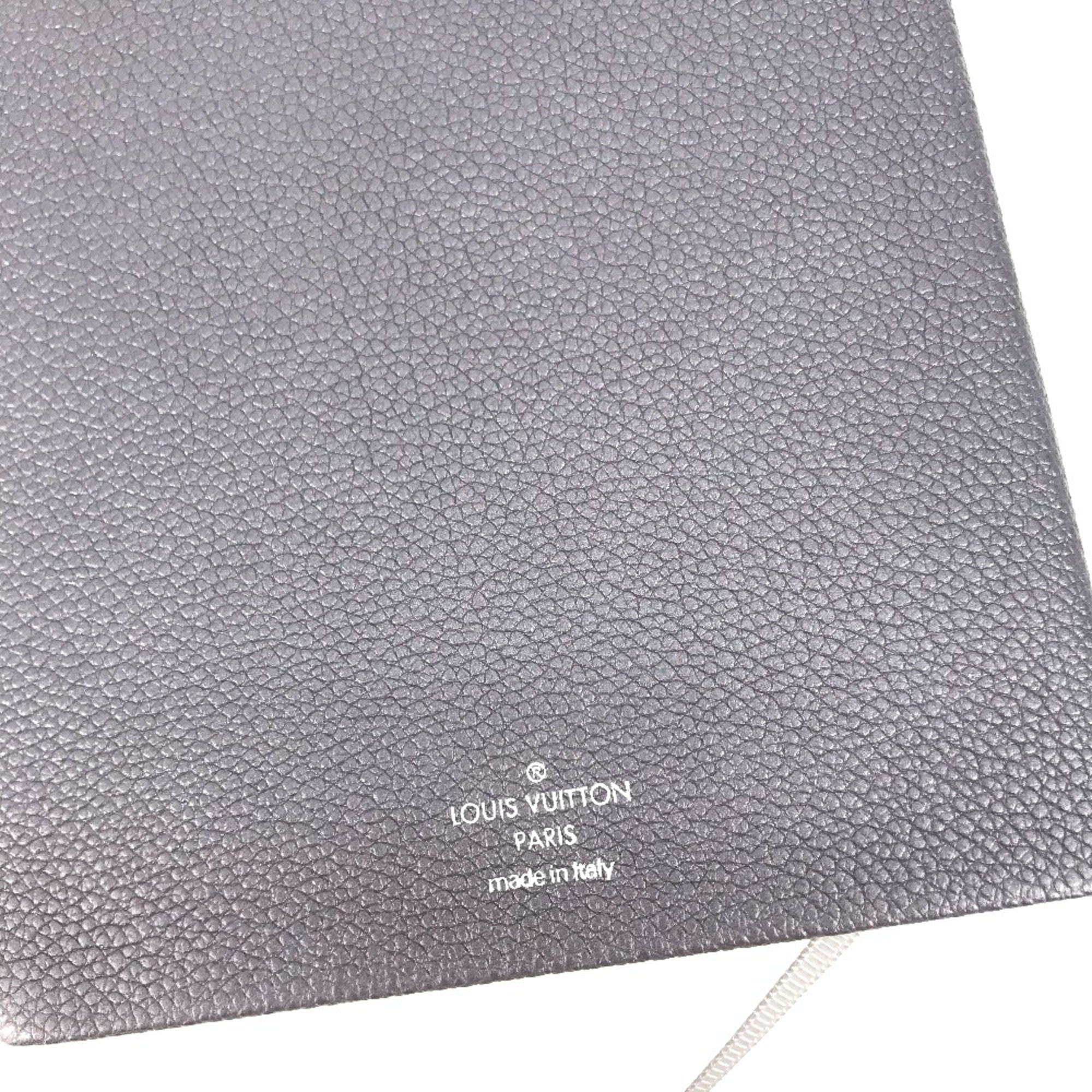 LOUIS VUITTON R99978 Memo Pad Stationery Notebook Leather Women's Grey