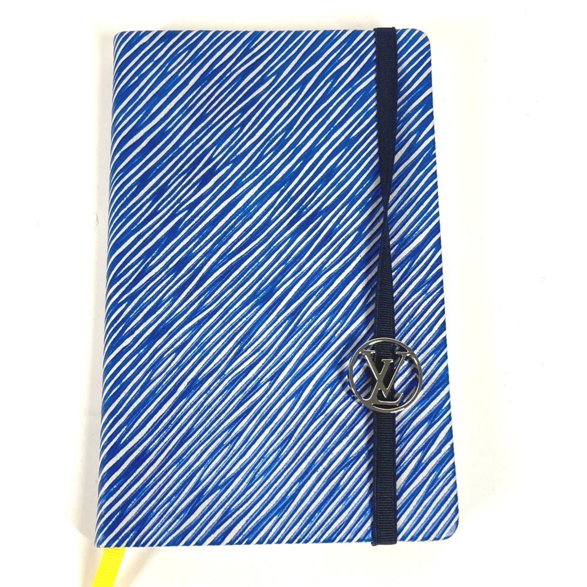 LOUIS VUITTON Cahier Gustave PM Notebook Memo Pad Stationery Epi Leather Women's Blue