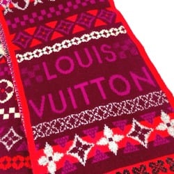 LOUIS VUITTON Louis Vuitton Monogram Scarf Cashmere Women's Pink