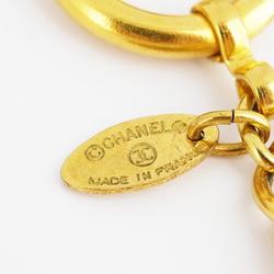 Chanel Necklace Coco Mark Circle Magnifying Glass GP Plated Gold Women's