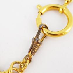 Chanel Necklace Coco Mark Circle Magnifying Glass GP Plated Gold Women's