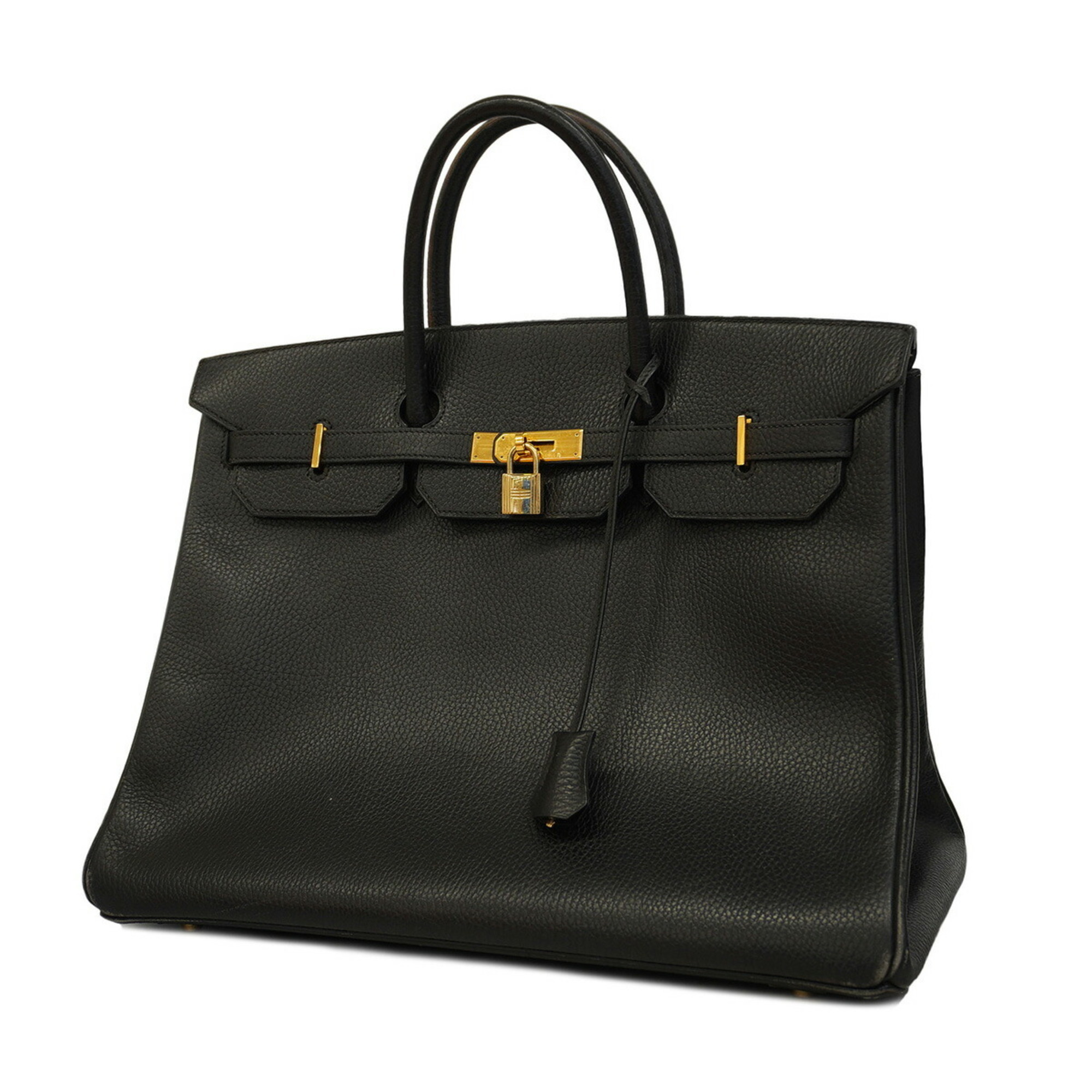 Hermes handbag Birkin 40 □A stamp Ardennes Black Men's