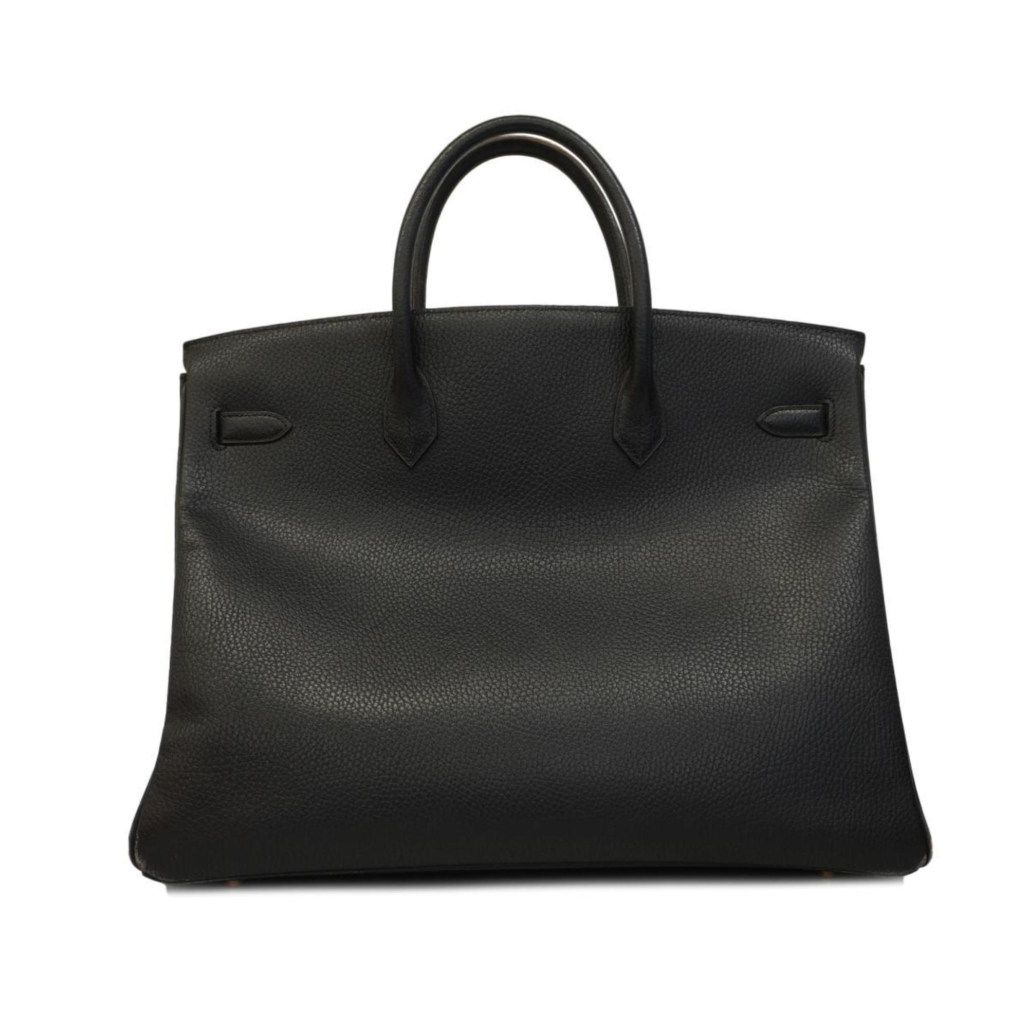 Hermes handbag Birkin 40 □A stamp Ardennes Black Men's