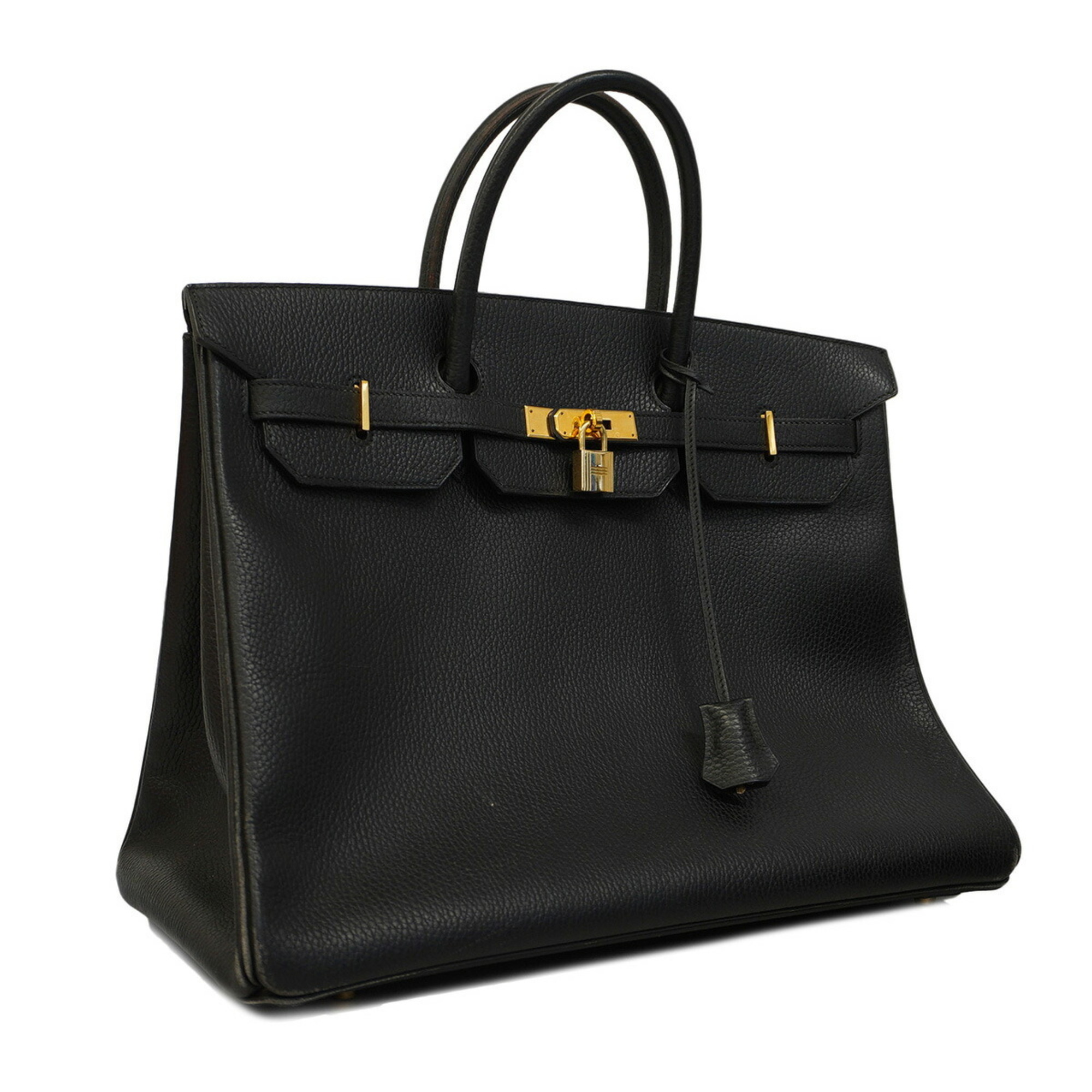 Hermes handbag Birkin 40 □A stamp Ardennes Black Men's