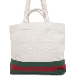 Gucci Tote Bag in Web Canvas with Embossed Details 782741 GUCCI 2-way Shoulder