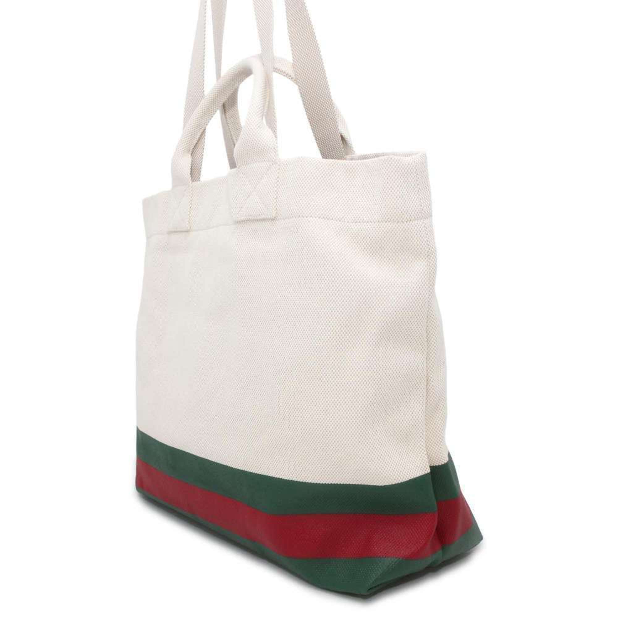 Gucci Tote Bag in Web Canvas with Embossed Details 782741 GUCCI 2-way Shoulder