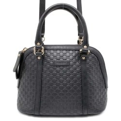 Gucci Handbag Micro Guccissima 449654 GUCCI Shoulder Bag GG Pattern Black