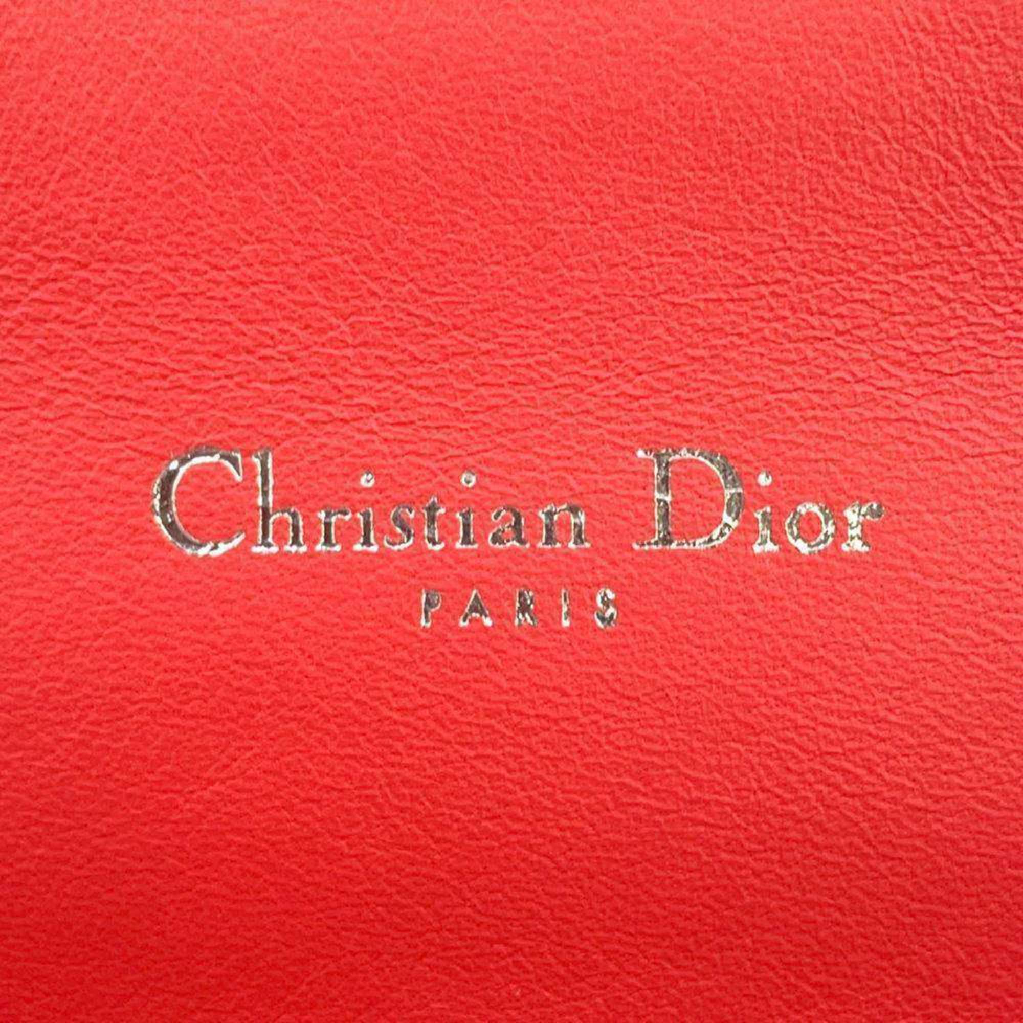 Christian Dior Chain Wallet Miss Cannage New Rock Patent Leather