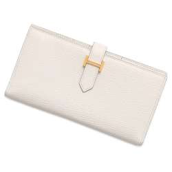 Hermes Long Wallet Bearn Soufflet Cle Chevre Mysore Z Stamp HERMES