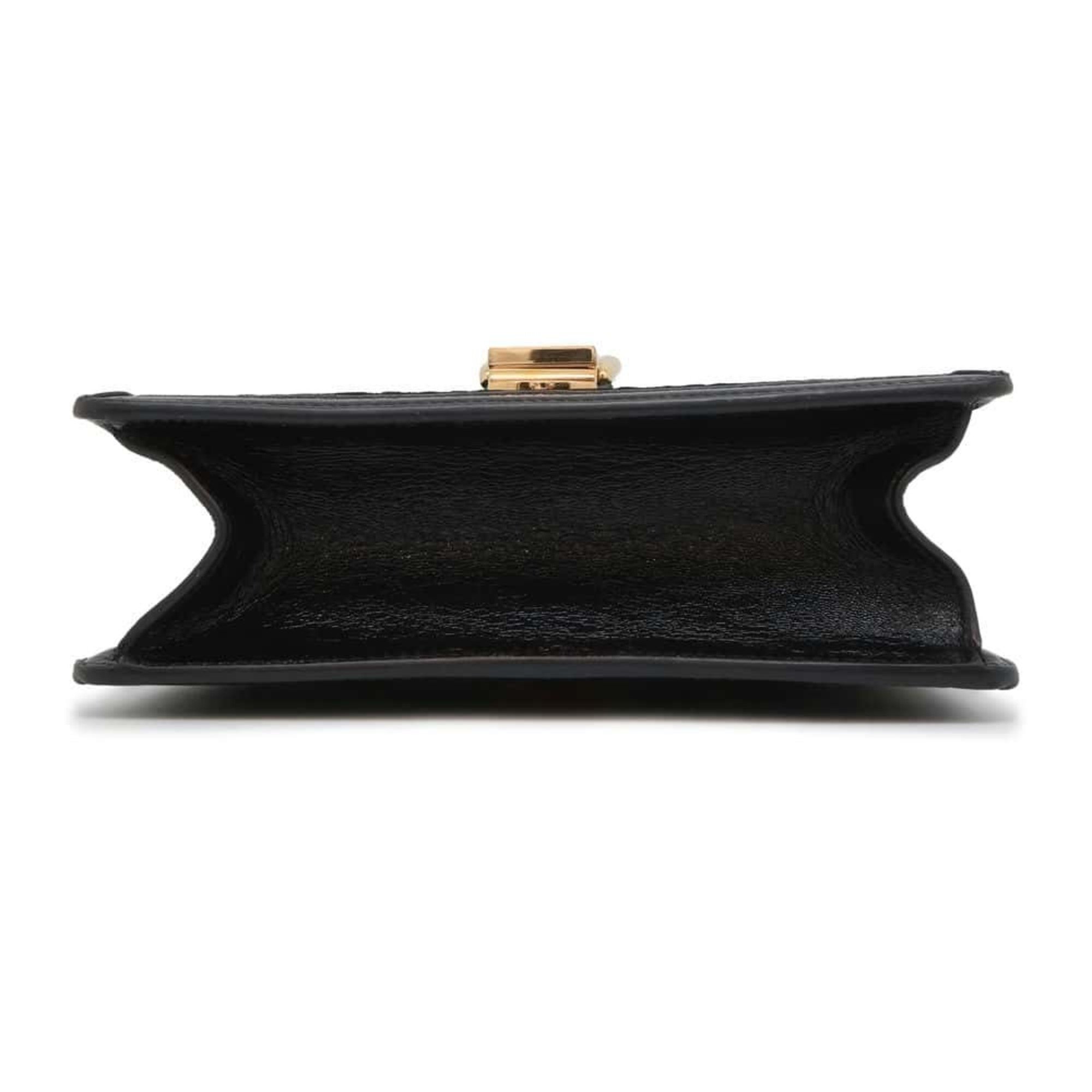 Gucci Handbag Sylvie Velour 70270 GUCCI Bag 2way Shoulder Black