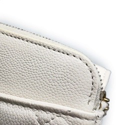 Chanel Chain Shoulder Bag Flap Phone Case Matelasse Coco Mark Caviar Skin AP2096 CHANEL White