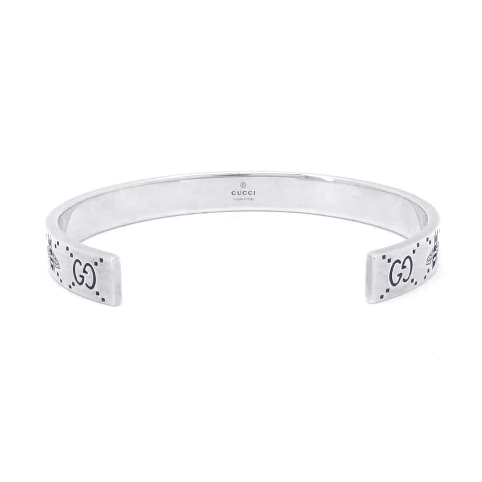 Gucci Bracelet GG&Bee Bangle Engraving SV925 Silver Size 19 728296 GUCCI