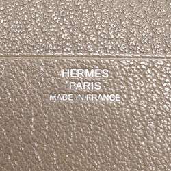 Hermes Tri-fold Wallet Bearn Combination Etoupe Chevre Mysore B Stamp HERMES