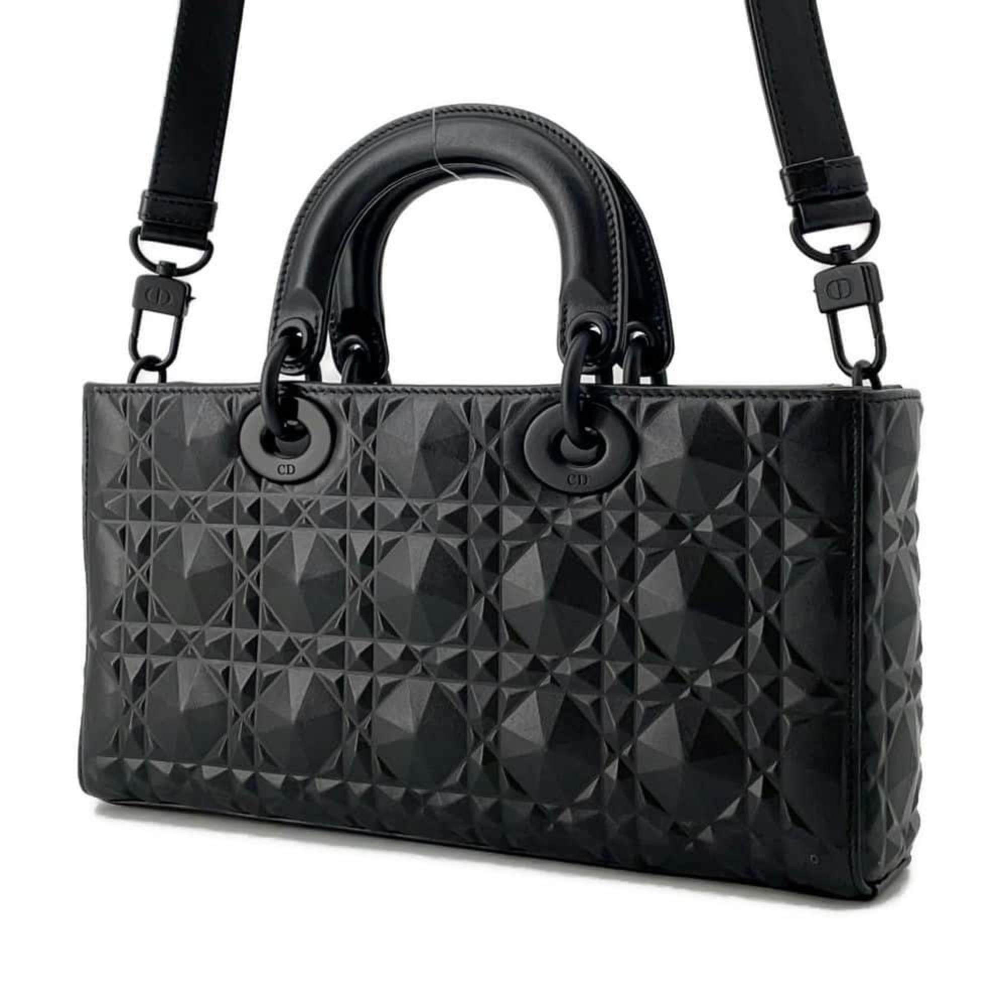 Christian Dior Handbag Lady D-Joy Medium Diamond Cannage M0540SNEA_M900 Black