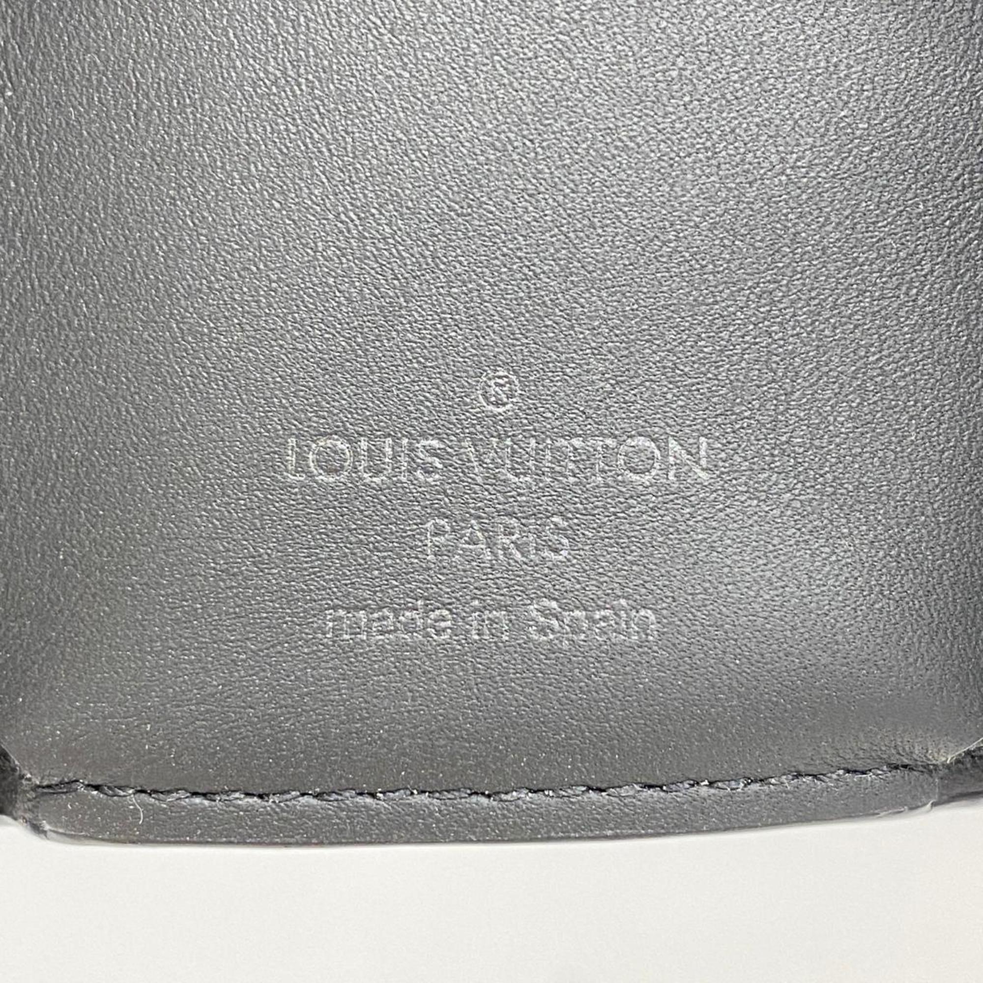 Louis Vuitton Tri-fold Wallet Monogram Eclipse Discovery Compact M45417 Black Men's