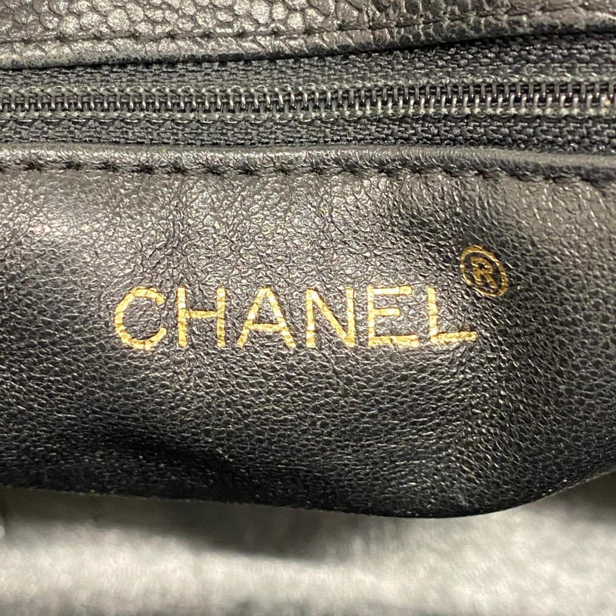 Chanel handbag Matelasse caviar skin black ladies