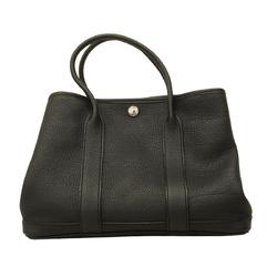 Hermes Tote Bag Garden TPM O Stamp Negonda Black Women's