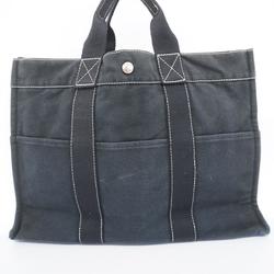 Hermes Tote Bag Deauville MM Canvas Black Men's Women's